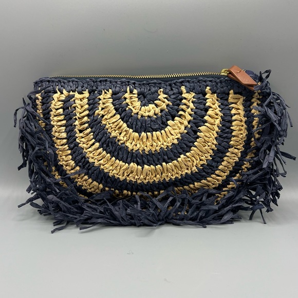 J. Crew Bags J Crew Raffia Woven Clutch Poshmark